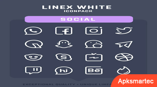 LineX White Icon Pack