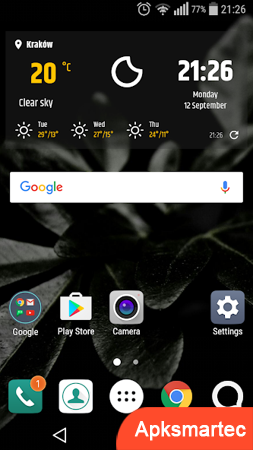 Simple weather & clock widget 